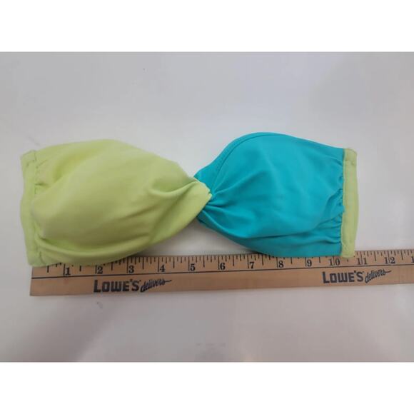 Womens Colorblock Bandeau Swimsuit Bikini Top Size Unknown - Picture 2 of 10